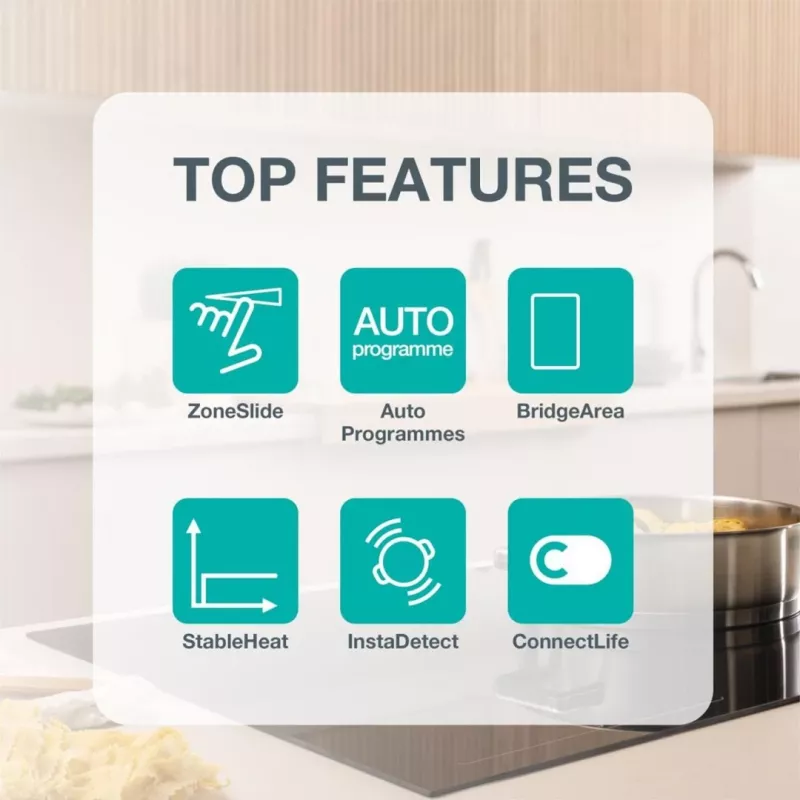 Gorenje GI6432BCWF preto encastrar 60 cm placa de indução 4 zona(s)