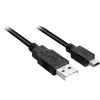 Cabo USB 2.0, ficha USB-A > ficha Mini-USB (preto, 1,0 metros, duplamente blindado)