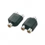 SpeaKa Professional 718340 adaptador Y de áudio RCA, 1x ficha fêmea RCA – 2x ficha fêmea RCA, preto