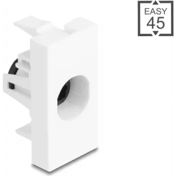 Acoplador ótico TOSLINK DELOCK módulo Easy 45 TOSLINK conector fêmea para conector fêmea branco