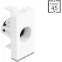 Acoplador ótico TOSLINK DELOCK módulo Easy 45 TOSLINK conector fêmea para conector fêmea branco