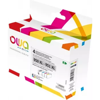 Armor OWA - pack de 4 - preto, amarelo, ciano, magenta - compatível - cartucho de tinta (alternativa a: HP 950XL, HP 951XL) - para HP Officejet Pro 251dw, 27