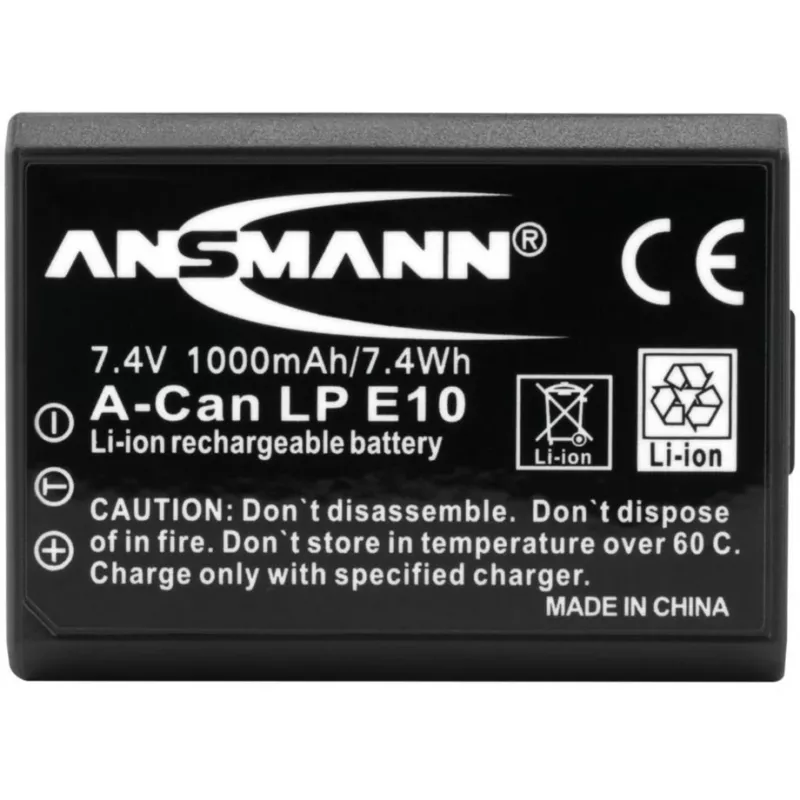 Bateria Ansmann A-Can LP E10 iões de lítio 1000 mAh