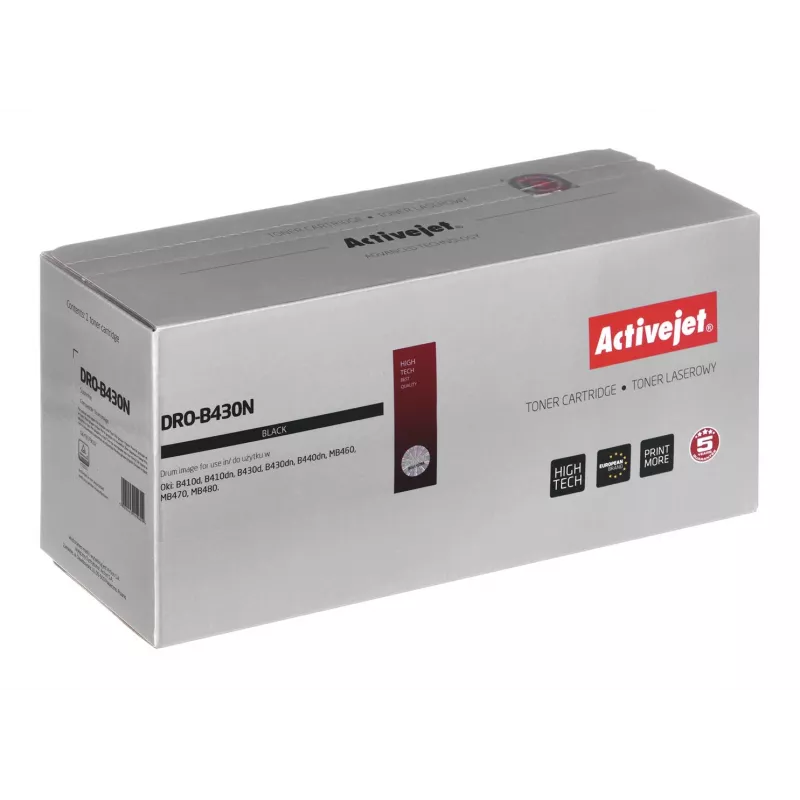 Tambor Activejet DRO-B430N (substituto do OKI 43979002; Supreme; 25000 páginas, preto)
