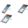 Marcador permanente Staedtler 314 WP4 preto azul verde vermelho