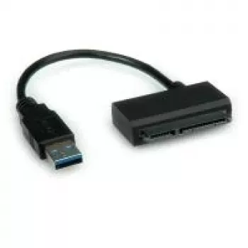 Adaptador ROLINE USB 3.0 para SATA - controlador de armazenamento - 6,4 cm, 8,9 cm (2.5, 3.5) - SATA 6Gb/s - 600 MBps - USB 3.0 - preto (12.02.1043)