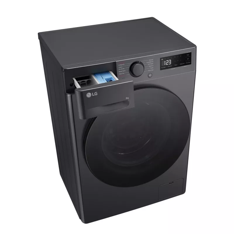 Máquina de lavar roupa LG F2WR508S2M — carga frontal, 8 kg, 1200 rpm, A…