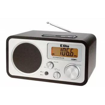 Rádio portátil ELTRA Kormoran analógico FM LW LCD preto prateado