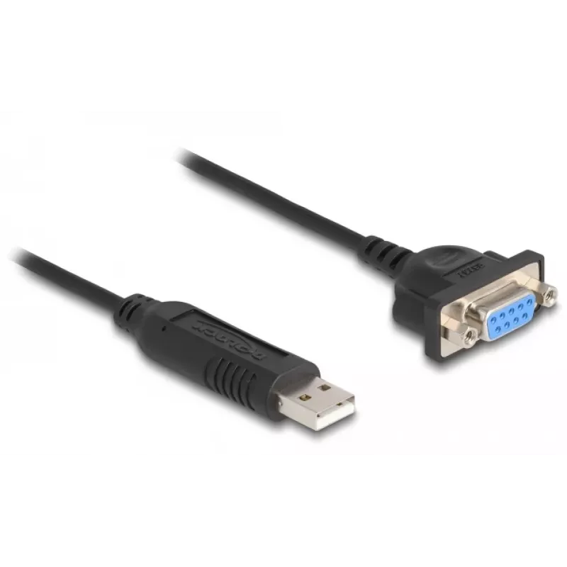 Adaptador USB 2.0 para série RS-232 DeLOCK 50 cm FTDI preto