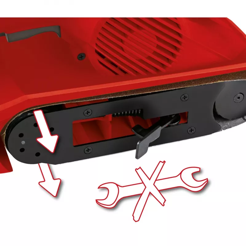 Lixadeira de cinta TC-BS 8038 (vermelho/preto, 800 Watt)
