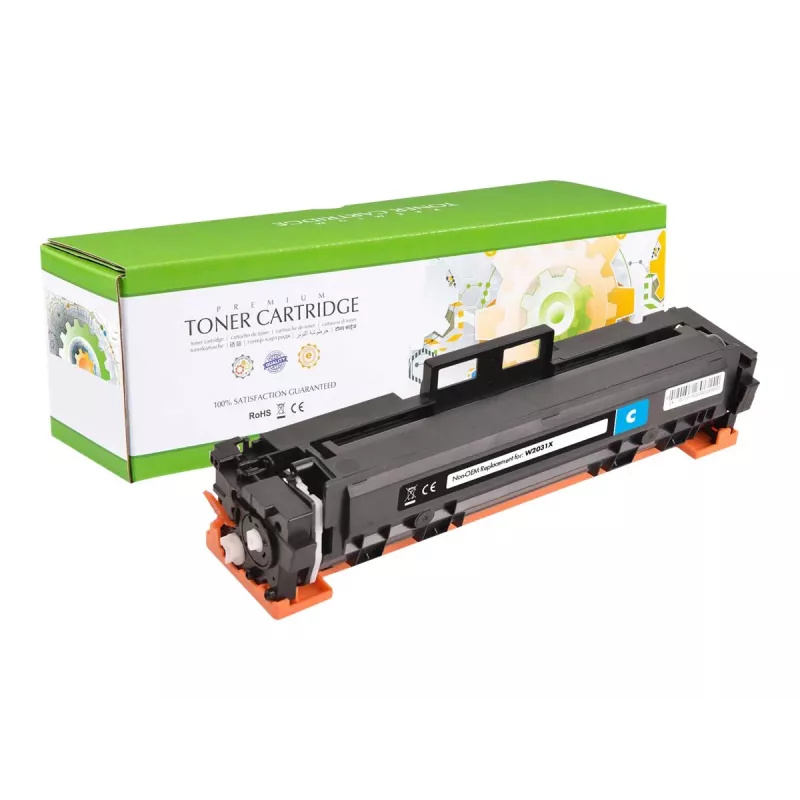 Toner STATIC compatível com HP W2031X ciano alta capacidade compatível 6.000 páginas