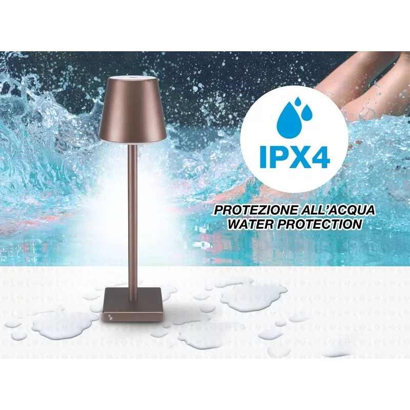 Candeeiro de mesa recarregável Beper P201UTP103, interruptor tátil, 2 W
