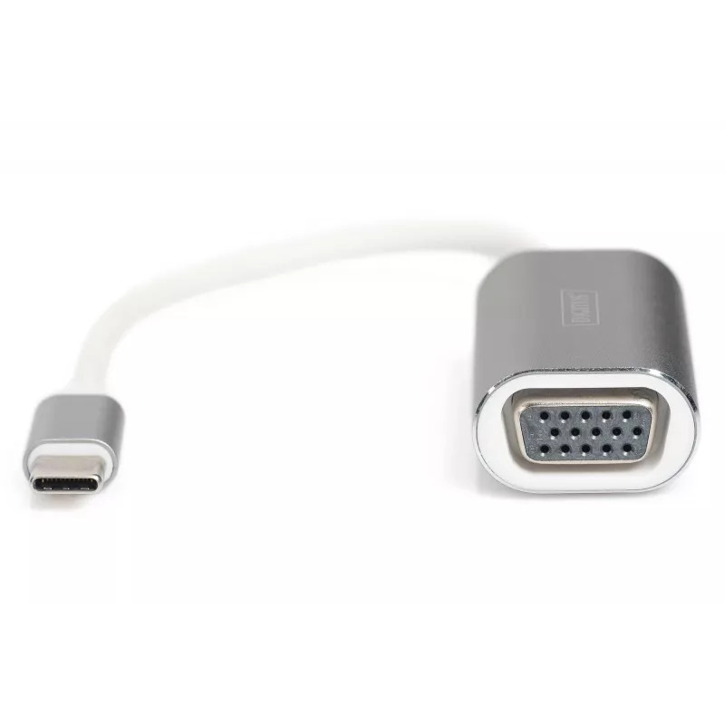 Adaptador VGA DIGITUS DA-70837 1080p FHD para USB 3.0 Type-C, alumínio