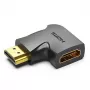 Vention adaptador vertical plano HDMI 270 graus macho para fêmea preto