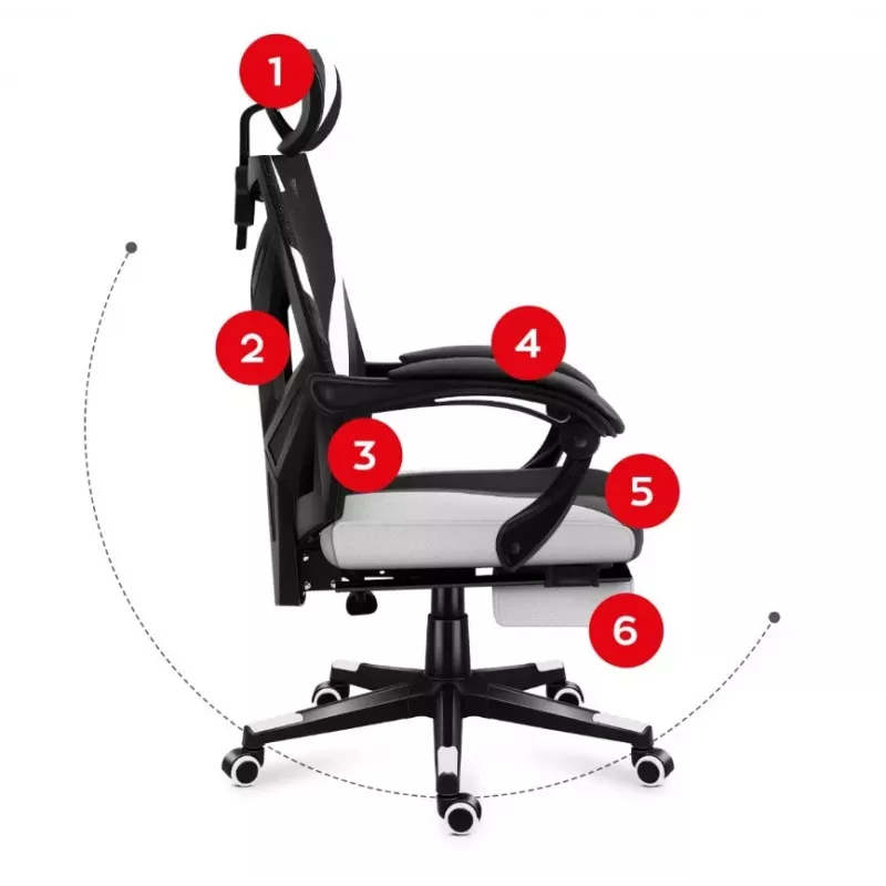Cadeira gaming Huzaro Combat 5.0 branca
