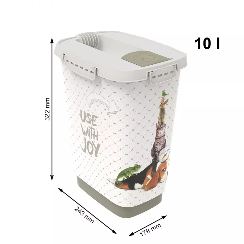 Rotho Cody contentor de comida, 10 l, branco