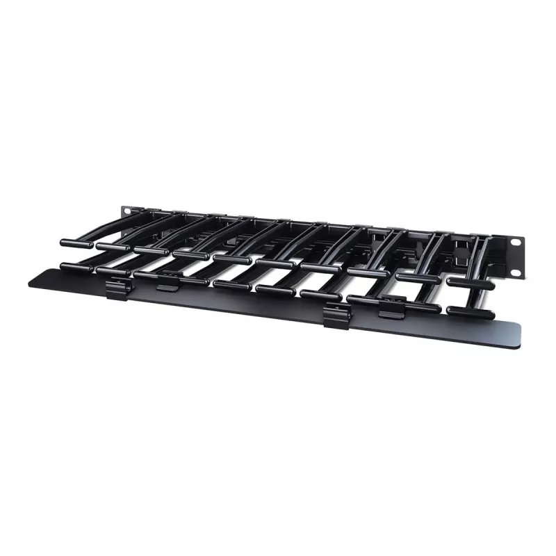 APC AR8612 organizador de cabos horizontal, de um só lado com tampa, 1U, 150 mm (6") de profundidade, preto