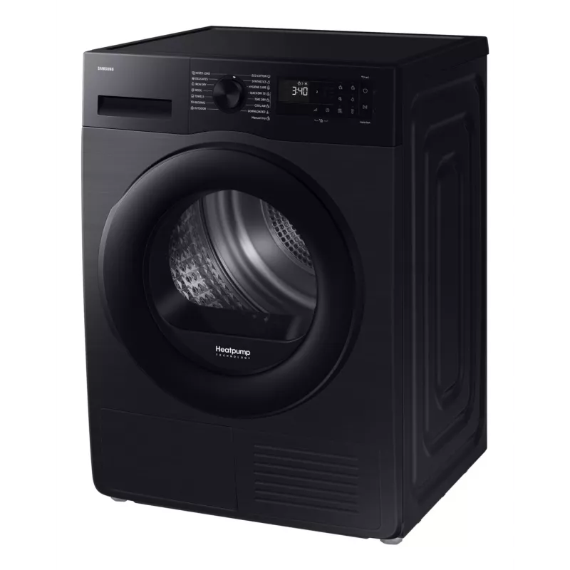 Máquina de secar roupa Samsung DV90DG52A0ABLE, preto, SpaceMax, cuidado higiénico, 9 kg, A+++, bomba de calor, preto