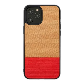Capa para telemóvel Man and Wood para iPhone 12 / 12 Pro – espinha de peixe Azalea preto
