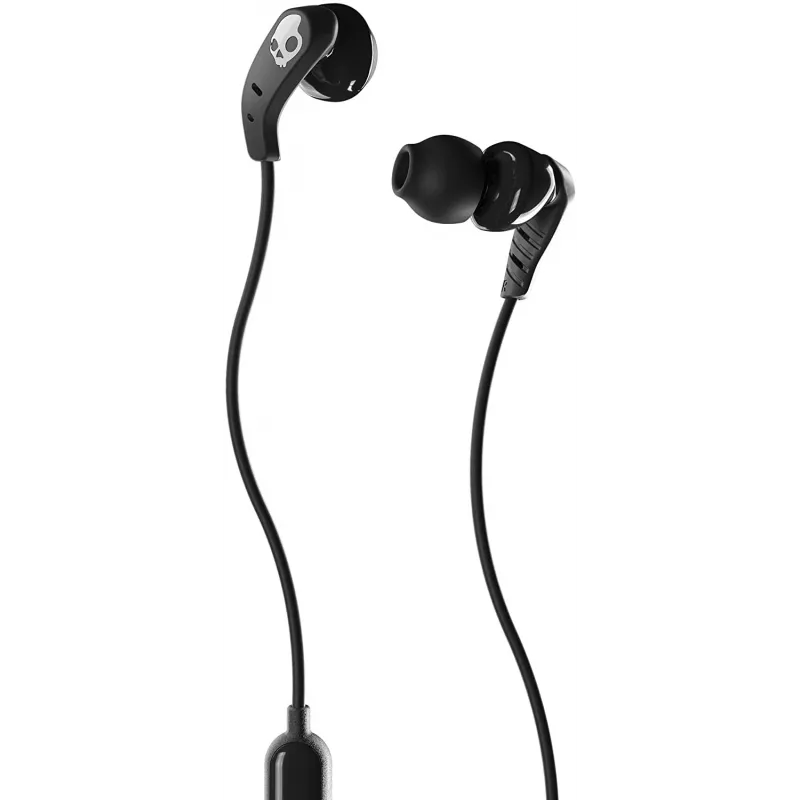 Skullcandy | Auscultadores desportivos | Conjunto | intra-auriculares | microfone | cancelamento de ruído | preto