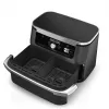 Fritadeira de ar quente dupla de 10,4 L Ninja AF500EU, autónoma, 2470 W, preto, aço inoxidável
