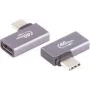 ShiverPeaks BS13-60001 adaptador USB4 USB-C macho para USB-C fêmea, angular 90° esquerda/direita