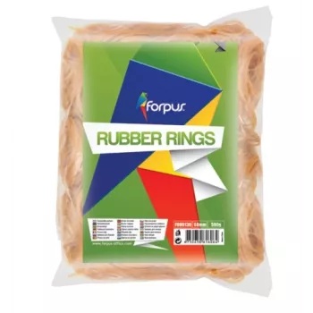 Elásticos FORPUS Ø 60 mm, cor natural, pacote de 500 g, 60% de borracha