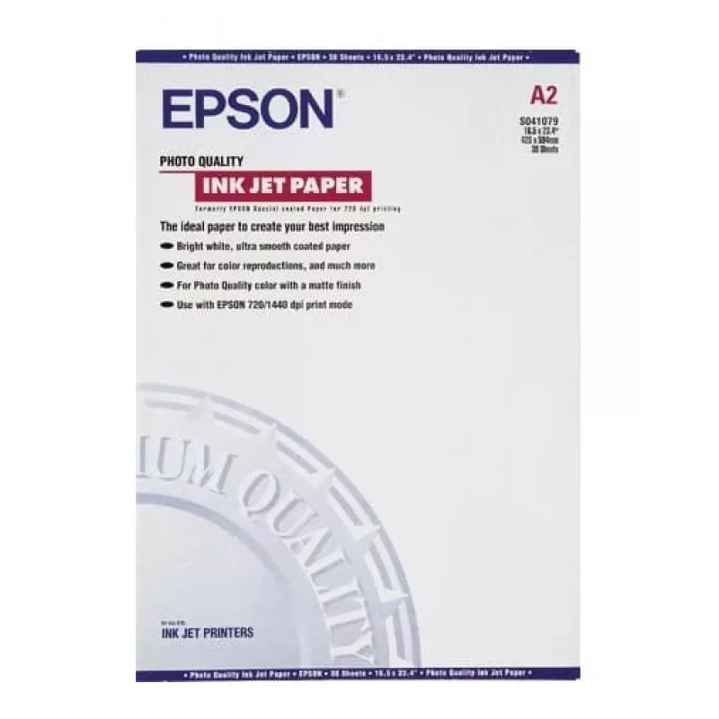 Epson Photo Quality Ink Jet Paper, DIN A2, 102g/m², 30 folhas