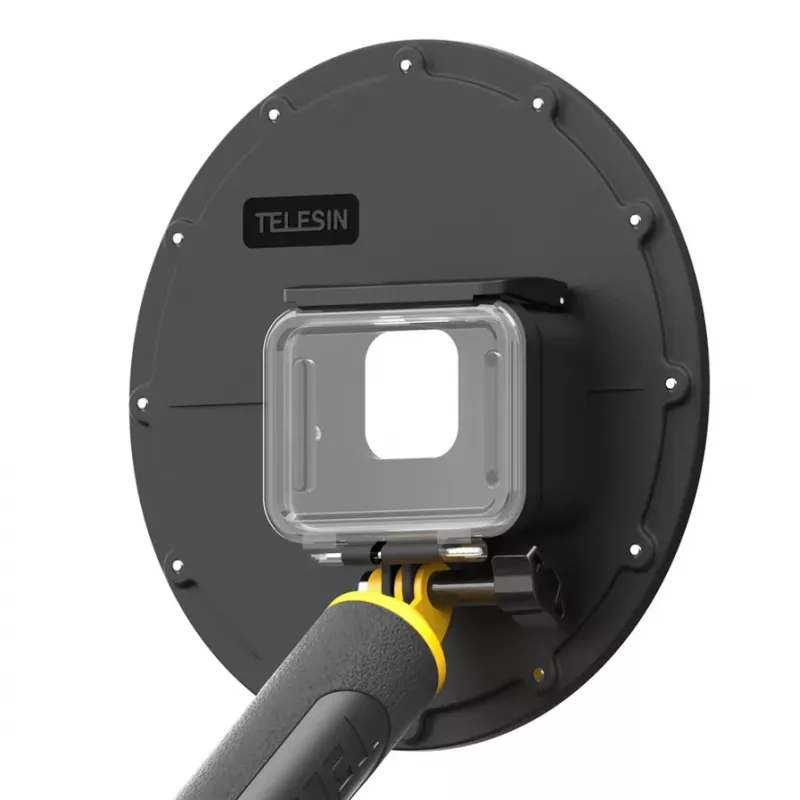 Caixa com porta dome subaquática Telesin para GoPro Hero 9 (modelo GP-DMP-T09)