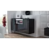 Aparador Cama Sideboard VIVA 150 preto/preto brilhante + branco