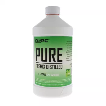 Líquido de refrigeração XSPC Pure Coolant 1 L, verde reativo a UV, para sistemas de refrigeração líquida de PC