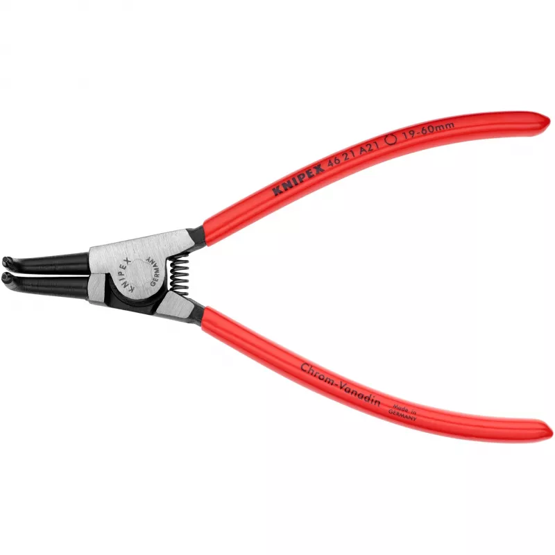 Conjunto de alicates para anéis de segurança Knipex 4 peças em estojo enrolável 19-60mm