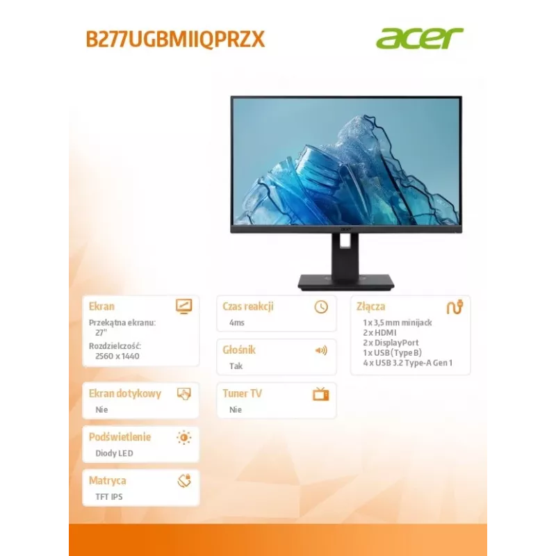 Monitor Acer B277UG 27
