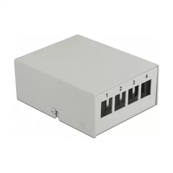 Patch panel Keystone DeLOCK 43407 4 portas cinzento