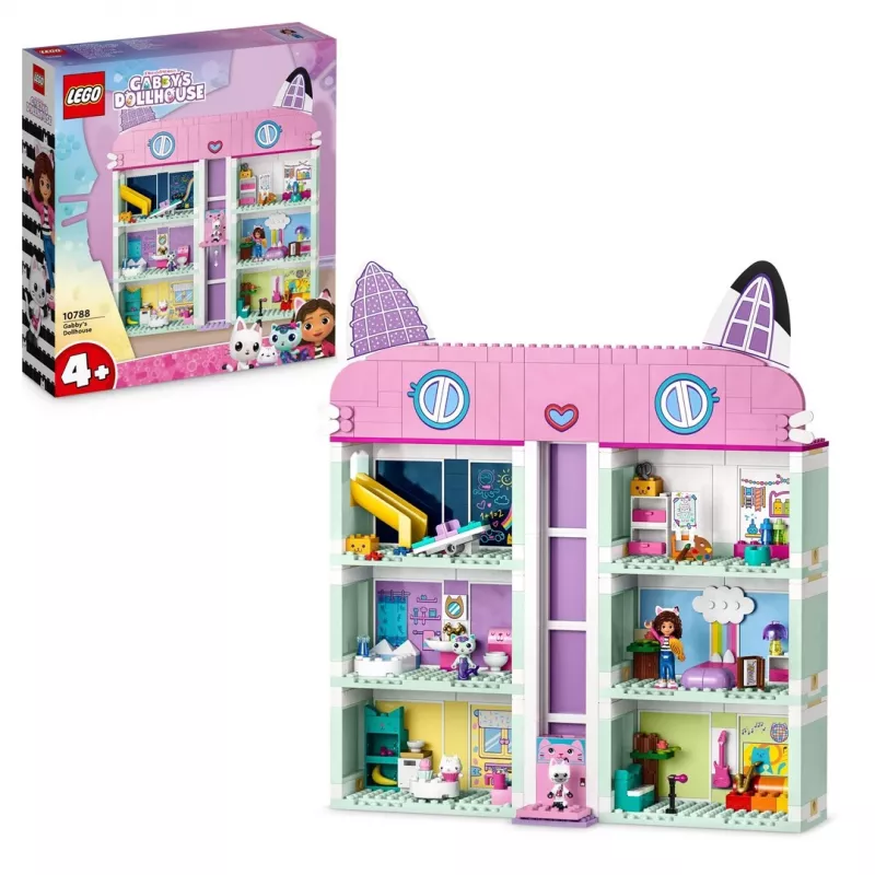 Brinquedo de construção LEGO Gabby's Dollhouse conjunto 10788 — 498 peças, 3 minifiguras, para crianças a partir dos 4 anos