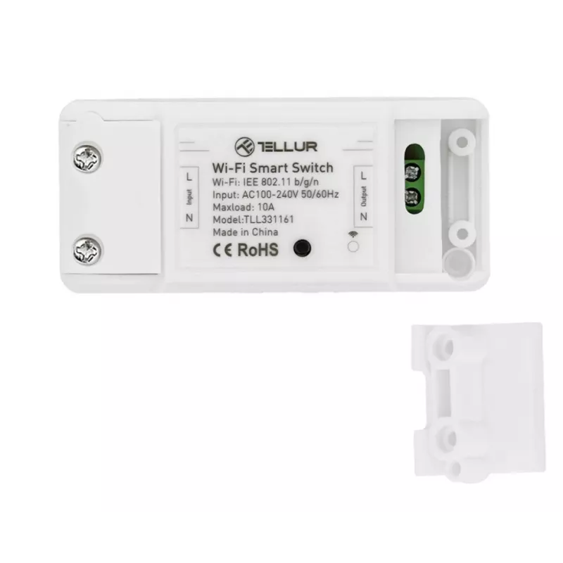 Interruptor Wi-Fi inline Tellur TLL331161 2200W — relé inteligente inline para lâmpadas e aparelhos