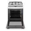 Fogão independente AMICA 617GEH3.33HZpTaDpA(W) PIZZA — placa a gás 4 zonas, forno elétrico 65 L, temporizador eletrónico, branco