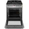 Fogão elétrico-gás AMICA 58468 com 4 bicos, aço inoxidável, classe energética A