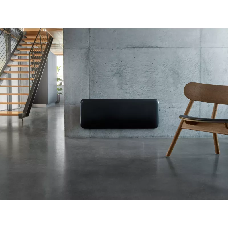 Aquecedor elétrico Mill Invisible Smart WiFi Heater 1300W para divisões até 19 m² preto IPX4
