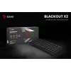 Teclado gaming mecânico SAVIO BLACKOUT X2 PEACH — 61 teclas 60 % QWERTZ, RGB LED, hot-swap, USB Type-A/Type-C, cabo removível