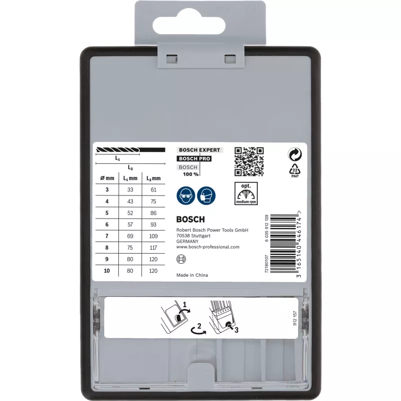 Conjunto de brocas para madeira Bosch 2 607 010 533