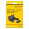 Leitor de cartões DeLOCK 91014 USB 3.2 Gen 1 Type-A/Type-C preto MicroSD SD