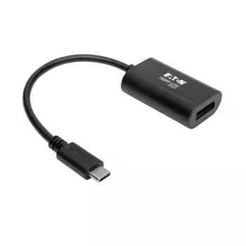 Tripp Eaton Tripp Lite Series Adaptador conversor de vídeo USB-C para DisplayPort 4K x 2K @ 60Hz, Preto, USB Type-C para DP, USB-C, USB Type-C 6 polegadas