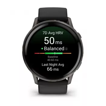Smartwatch GARMIN Venu 4 1,4 polegadas AMOLED GPS preto, caixa de 45 mm, 8 GB, 12 dias de bateria, 5 ATM