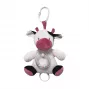 Carrossel musical TULILO modelo vaca, acabamento branco-bordô, 18 cm