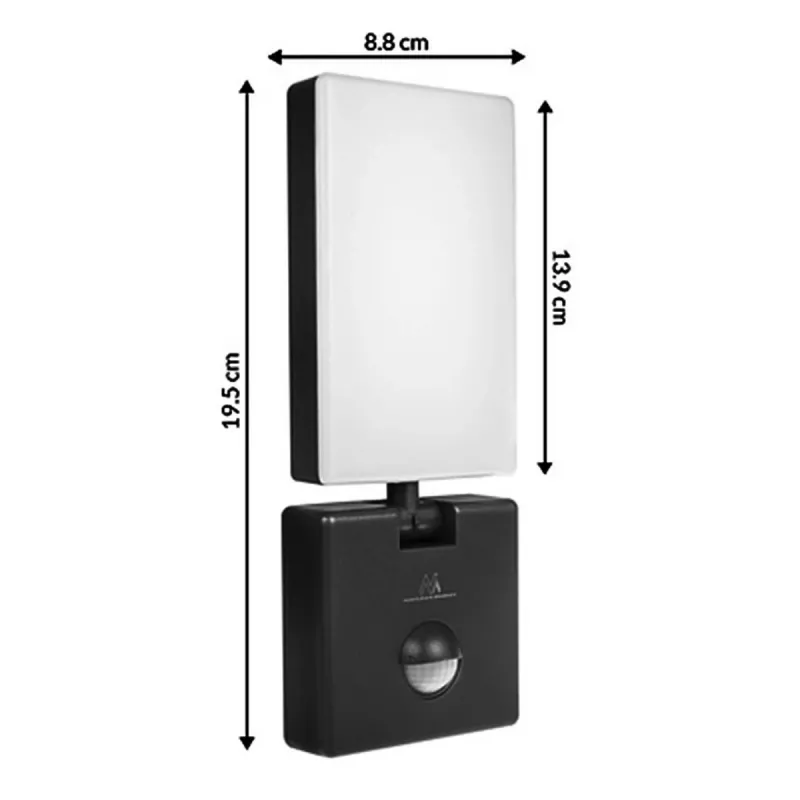 Holofote LED MACLEAN MCE516 10W com sensor de movimento PIR, 800 lm
