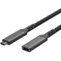 Cabo de extensão USB-C USB-C >conector fêmea USB-C 3.2 PD têxtil 0,5m (FL31-74003)