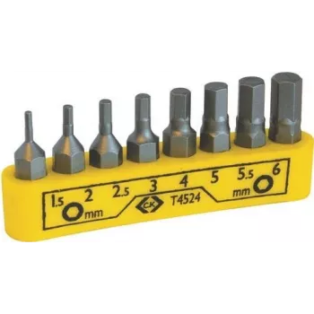 Conjunto de bits de chave de fendas C.K Tools T4524 8 peças