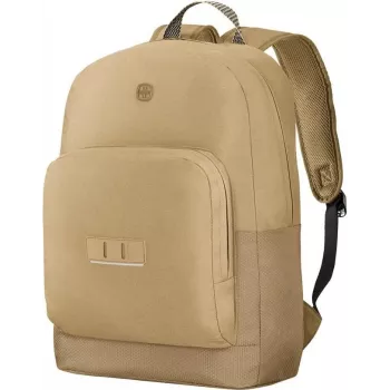 Mochila para portátil Wenger Crango 16 polegadas bege — adequada para portáteis de 16 polegadas, compartimento acolchoado, vários bolsos
