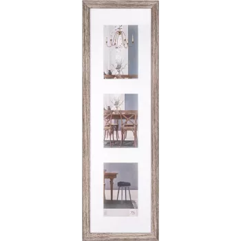 Walther Fiorito EF315VN moldura individual, 3x10x15, MDF, nogueira, com passe-partout, antirreflexo